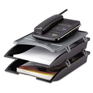Innovera Telephone Phone Stand 2 Two Letter Trays