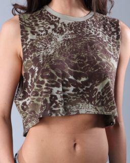 Insight 51 Womens New M A s H Cat Muscle Top Khaki Size