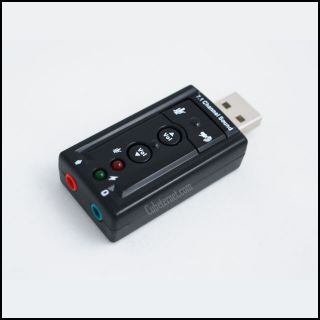 USB 2 0 3D Positional Audio Adapter for PC Gamer