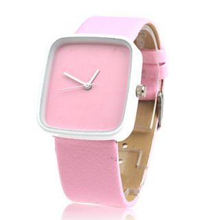 EUR € 3.58   relógio de pulso de quartzo com moda rosa banda pu