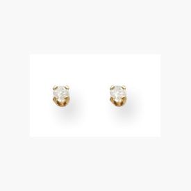 New Inverness Piercing 14k Gold 3 PT Diamond Stud Earrings