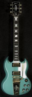 Used Gibson SG Custom 2 Pickup in Inverness Green with Maestro Vibrola