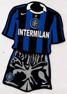 Inter Milan Uniform Soccer Bumper Sticker Decal 3x4