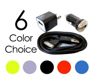  AC Wall USB Sync Charger for iPhone 4S 4 iPod Touch 4G 6 Colors