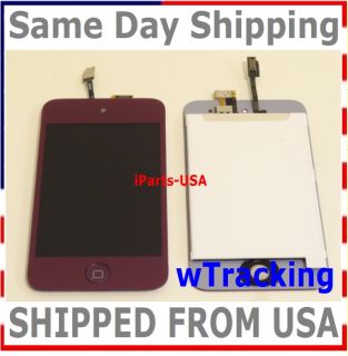  Display Screen Home Button for Apple iPod Touch 4th Gen Purple