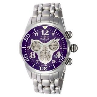 Invicta Lupah Diver Chronograph Blue Dial Date All St Steel Mens