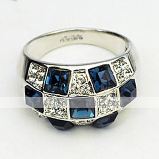 USD $ 9.69   Austrian Crystal Square Diamond Ring Of Love Oath,