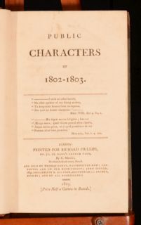 1803 Public Characters of 1802 1803 Lord Auckland William Gifford