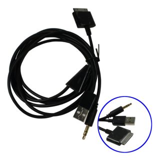 iPod Dock to Aux 3 5mm USB Audio Charge Cable for iPhone 4 4S 3GS iPod