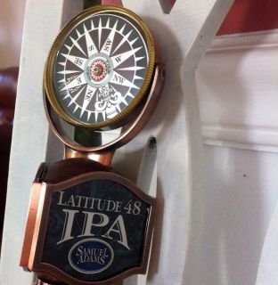 Samuel Adams Latitude 45 IPA Beer Tap Handle with Bronze Compass New