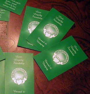 Irish Funeral Prayer Cards Claddagh