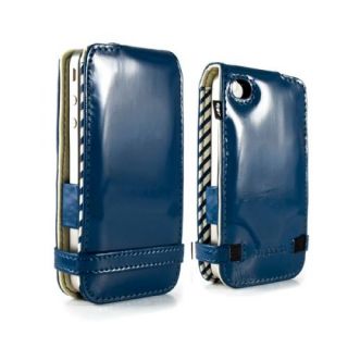 4th Gen 4G iPod Touch Case – Shine Blue Patent PU Flip with
