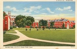 US Navy Wave School Cedar Falls IA 1940s Postcard