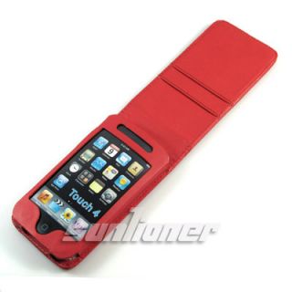 Leather Case for iPod Touch 4 4th Gen Screen Guard HP