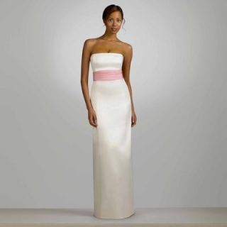 Isaac Mizrahi Strapless Sheath Wedding Gown White w/ Train Size 6 New