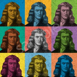 Newton T Shirt Sir Isaac Newton Pop Art Vintage Tee