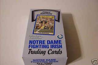 1990 Notre Dame Fighting Irish Trading Cards Box