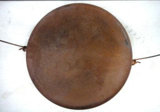 antique Cast Iron Griddle w Wire Bale Handle Early Amish Farm House