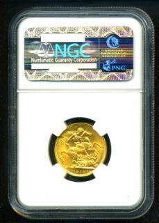 1914 GR Britain George V Gold Coin Sovereign NGC RARE