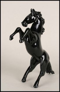 Italian Murano Glass Sculpture by Pino Signoretto Black Horse Venetian