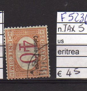 Stamps Italy Italie Italien Colonies Eritrea Obliterè Used Gestempelt