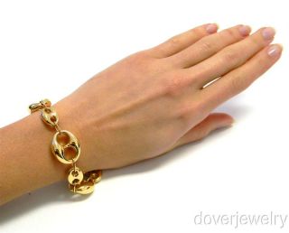 Italian Design 14k Gold Large Link Bracelet