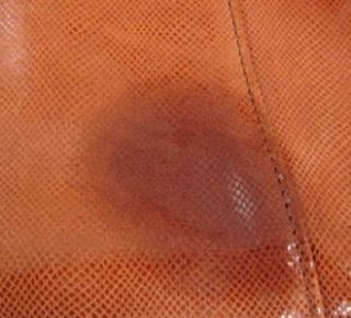 242 B. Makowsky Leather Zip Top Convertible Satchel Maple Lizzard #35