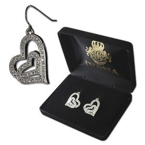 New Ivana Trump Heart Earrings Silver Sterling Jewelry