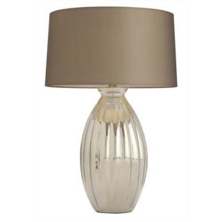 Ribbed Mercury Luster Glass Moroccan Table Lamp