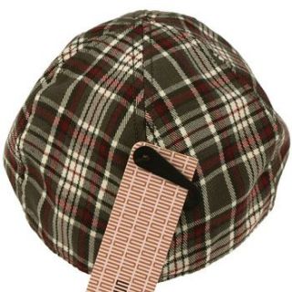 Mens English Plaid Duck Bill Curved Ivy Cabby Driver Lined Hat Cap