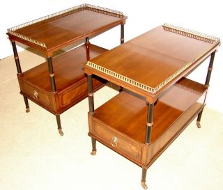   NEOCLSSICAL REGENCY STYLE END TABLES MAHOGANY BEACON HILL COLLECTION