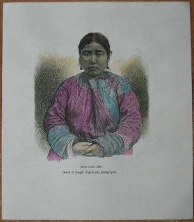 1881 Reclus Print AINU Girl Sakhalin Russia 86