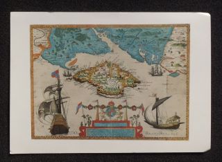 Isle of Wight Colored Etching Map Yale Center for British Art England