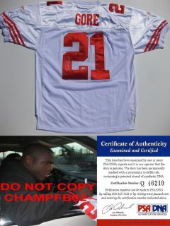 FRANK GORE SAN FRANCISCO 49ERS SF SIGNED AUTOGRAPHED AUTHENTIC JERSEY
