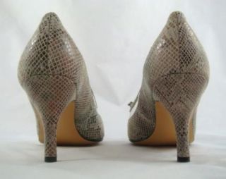 Renee Leather Suede Snakeskin Design Jenny Womens Pumps Size 7 5M