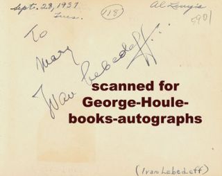 Ivan Lebedeff Joan Davis Autographs Conquest 1937