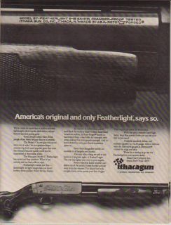 1973 Ithaca Gun Ad Featherlight Model 37 Shotgun