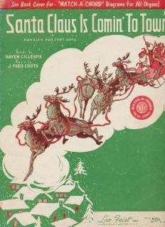 Santa Claus Is Coming to Town Sheet Music