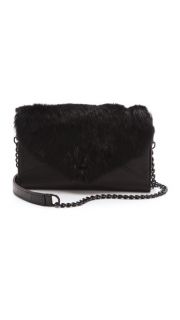 Rebecca Minkoff Fur Wallet on a Chain