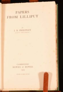first edition of this work of literary criticism by J. B. Priestley.