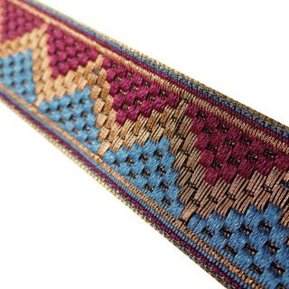 Pink Blue Jacquard Ribbon Trim Decorative Border Lace Sewing India 4