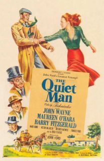 The Quiet Man Movie Poster B 27x40 John Wayne Maureen OHara Barry