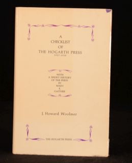 1976 A Checklist of Hogarth Press 1917 1938 J Howard Woolmer