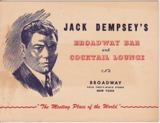 Jack Dempseys Bar Advertising Ladies Photo NYC c1940 D791