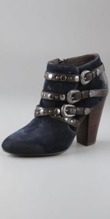 Ash Impuls Suede Booties with Buckled Straps