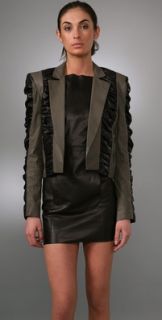 Elise Overland Cropped Leather Fencing Jacket