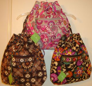 Vera Bradley Backsack Canyon Suzani Paisley Plaid BNWT Backpack Bag