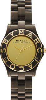  Jacobs BLADE Mirror GOLD/Chocolate Brown Clear Ladies Watch MBM4559