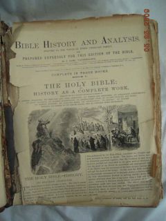 1893 Antique Holy Bible Oxford PA JL Wright Family