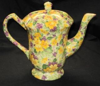 James Kent Granville Coffee Tea Pot Old Foley Primula Primrose Chintz